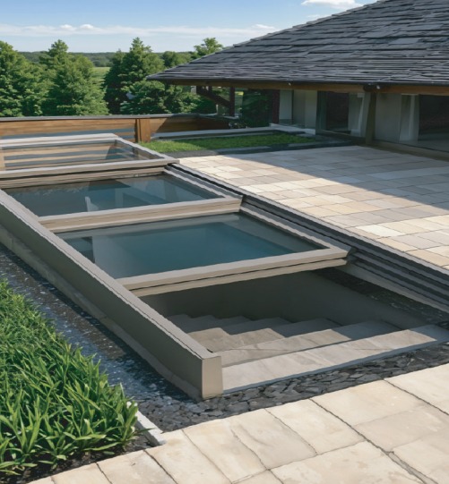 Retractable Glass Skylight 4T