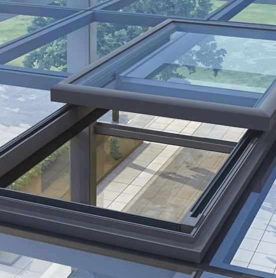 Retractable Glass Skylight 2T